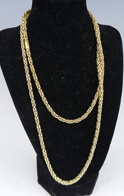 Lot 2753 - A continental yellow metal byzantine link...