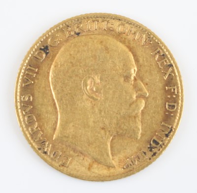 Lot 2410 - Great Britain, 1908 gold half sovereign,...