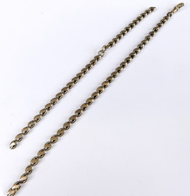Lot 2757 - A modern 9ct gold curb link necklace with...