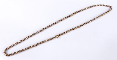 Lot 2759 - A 9ct gold belcher link necklace, 36cm, 5.8g