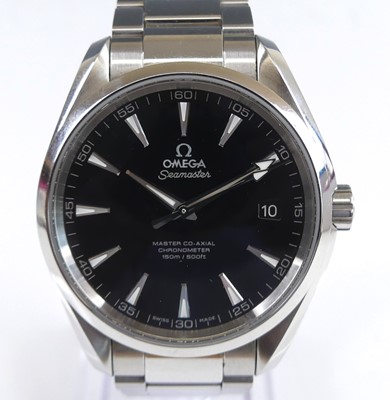 Lot 2775 - A gent's Omega Seamaster Aqua Terra steel...