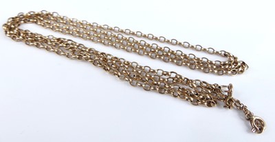 Lot 2790 - A 9ct gold belcher link guard chain with...