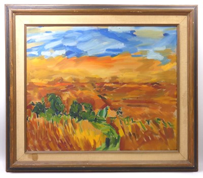Lot 342 - Philip Sutton RA (b.1928) - Cornfield, oil on...