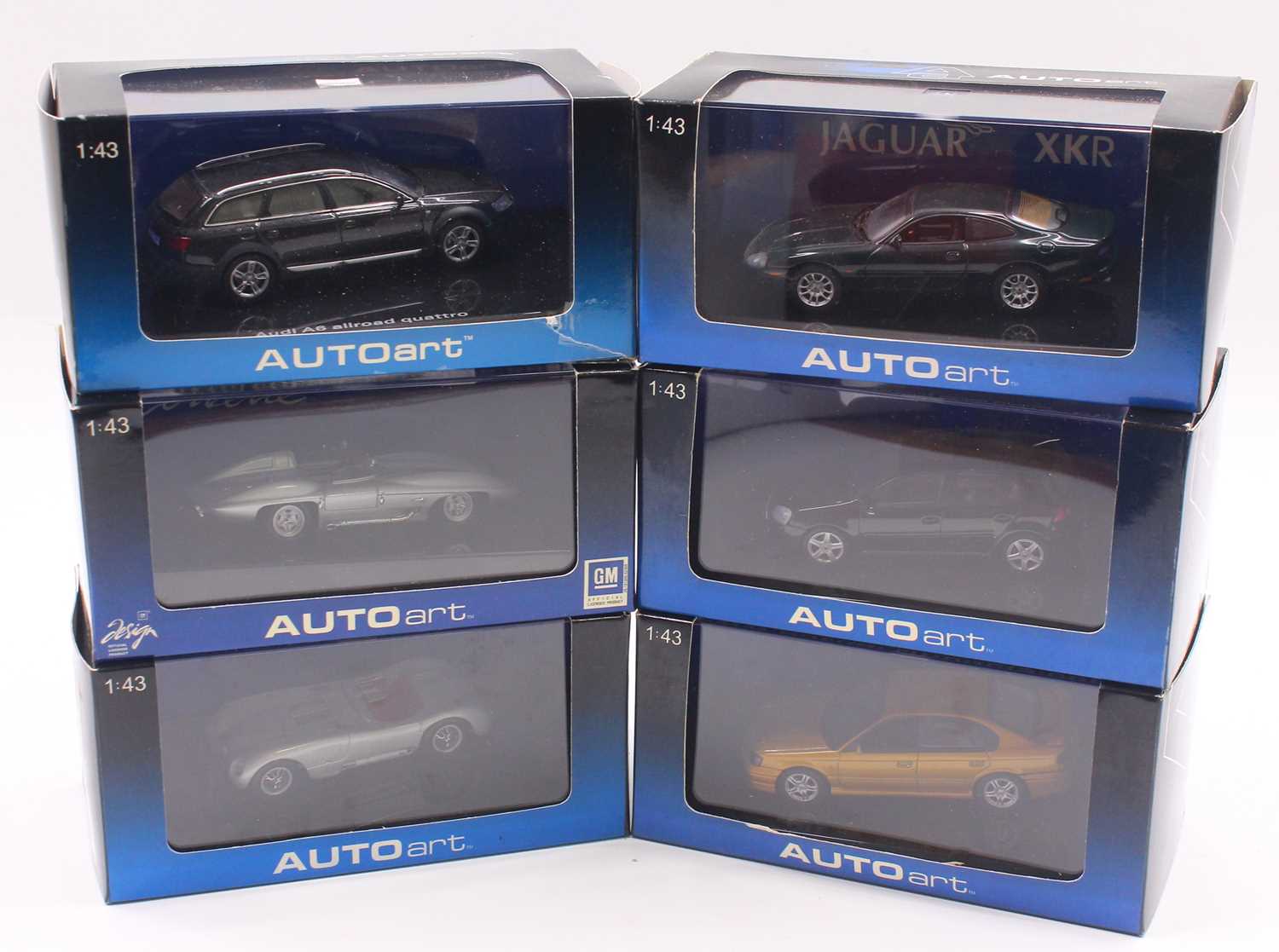 Lot 860 - Auto Art 1/43 scale group of 6 diecast cars to...