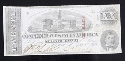 Lot 2376 - Confederate States of America, a collection of...