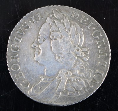 Lot 2462 - United Kingdom, 1758 shilling, obv: George II...