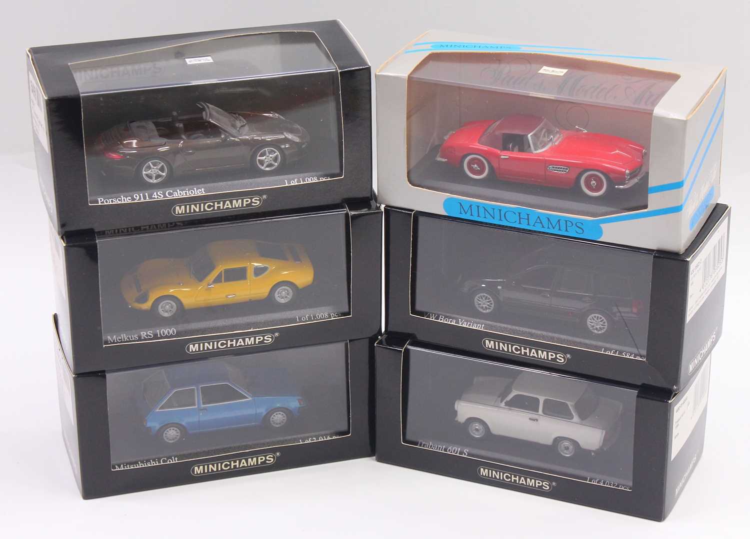 Lot 777 - Minichamps 1/43 scale 6 diecast cars to...