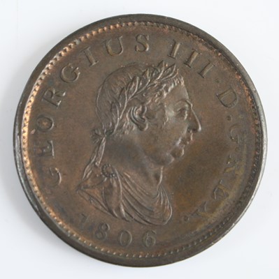 Lot 2506 - Great Britain, 1806 penny, obv: laureate and...