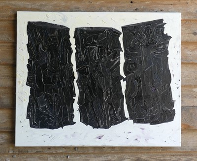 Lot 121 - Peter Jackson (1930-2019) - Three Blacks, oil...