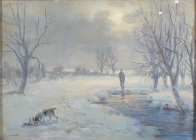 Lot 3566 - John Charles Tunnard (b.1875) - Gunman and dog...