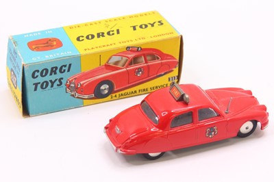 Lot 1357 - Corgi Toys, 213, 2.4 Jaguar Fire Service Car,...