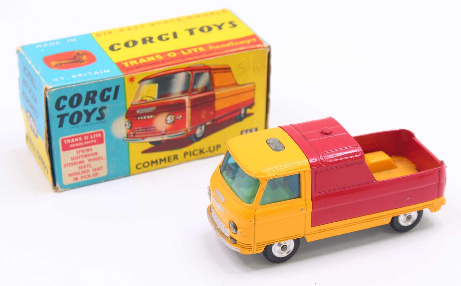 Lot 1368 - Corgi Toys No. 465 Commer Pick-Up truck, red...