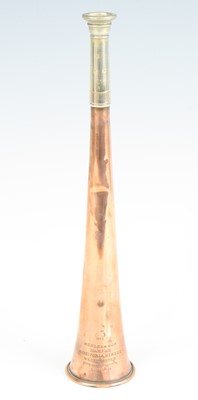 Lot 3513 - A Victorian copper hunting horn, of typical...