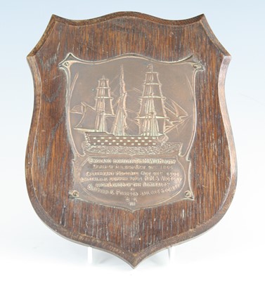 Lot 3366 - A Edwardian copper plaque to commemorate...
