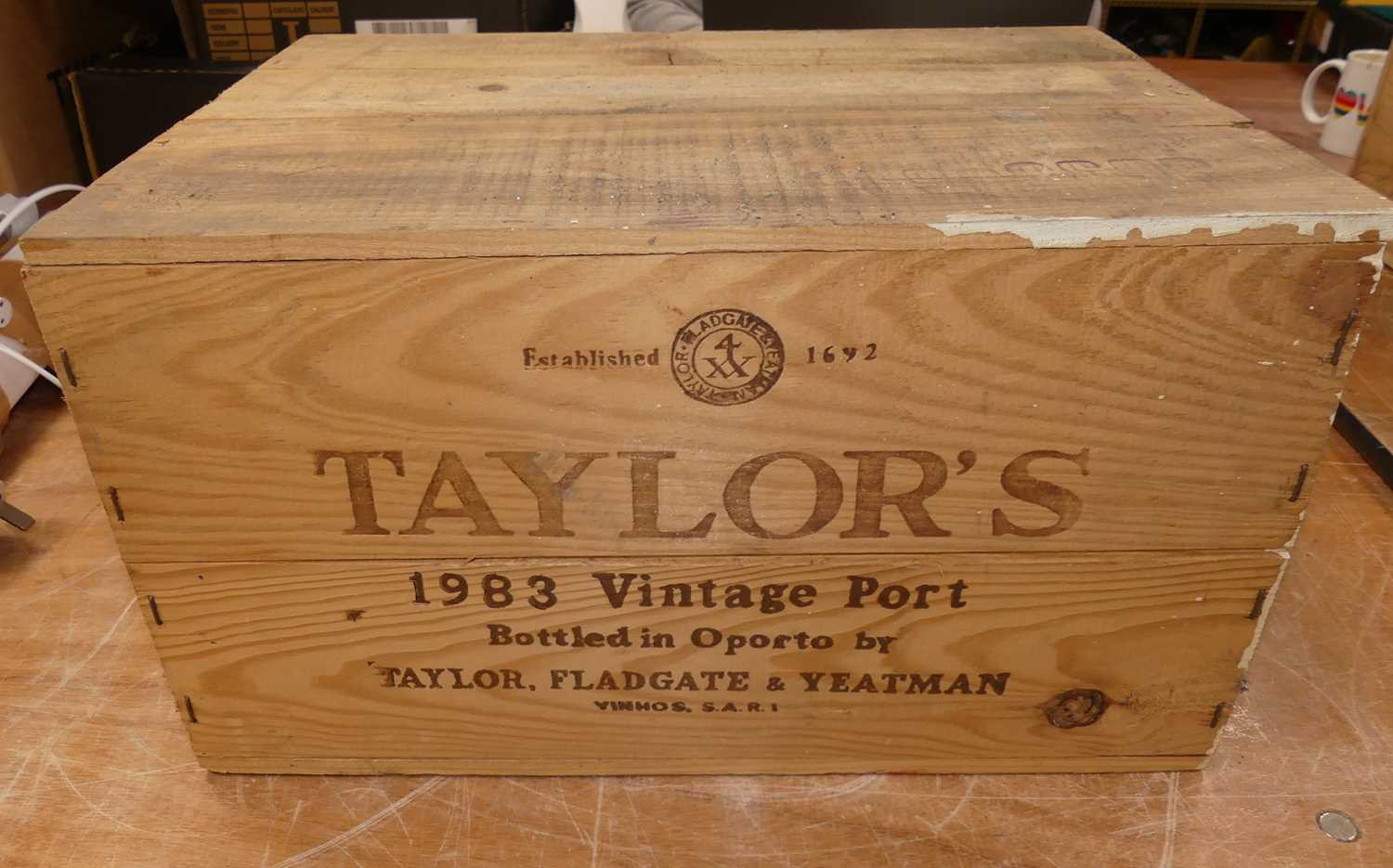 Lot 1173 - Taylors Vintage Port 1983, 12 bottles, OWC