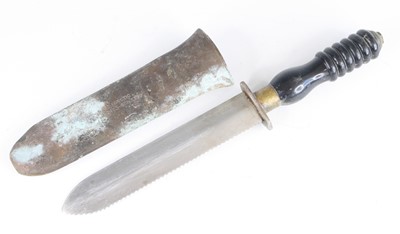 Lot 3415 - A Royal Navy Divers knife, the 19.5cm blade...