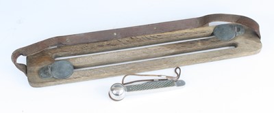 Lot 3523 - An early 20th century oak double game carrier,...