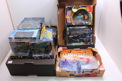 Lot 1757 - Hasbro/ Mcfarlane Toys 3 boxes containing TV...