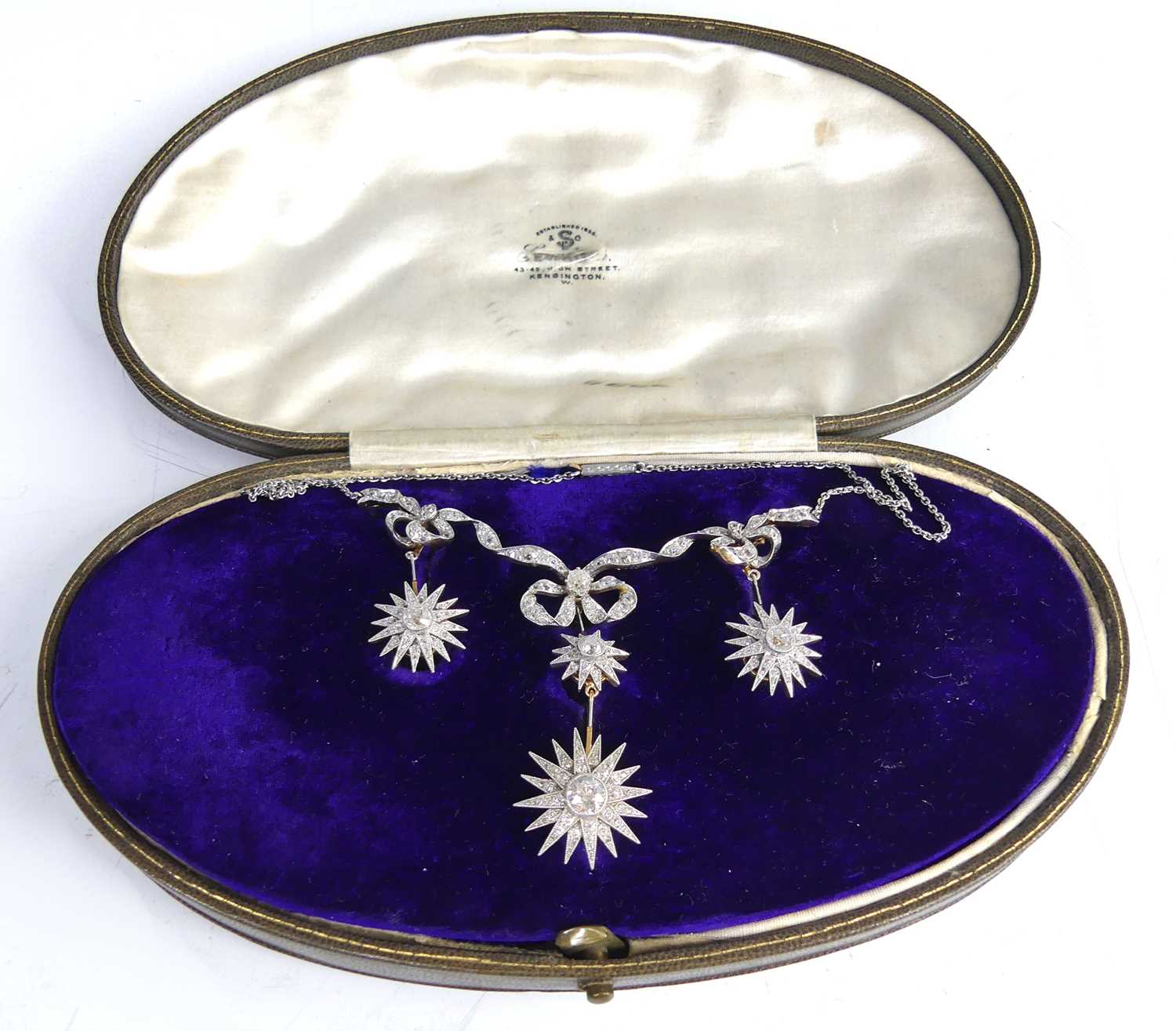 Lot 2130 - A yellow and white metal diamond articulated...