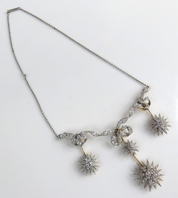 Lot 2130 - A yellow and white metal diamond articulated...