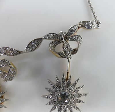 Lot 2130 - A yellow and white metal diamond articulated...