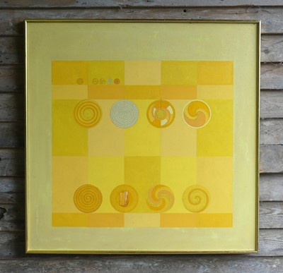 Lot 200 - Peter Jackson (1930-2019) - Circles II, oil on...