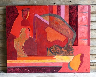 Lot 157 - Peter Jackson (1930-2019) - Red Still Life,...