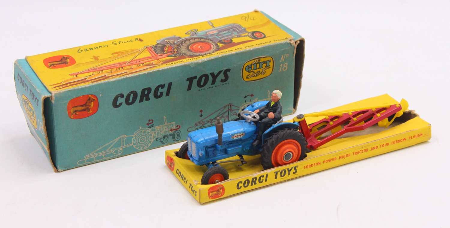 Lot 1433 - Corgi Toys Gift Set 18 Ford Tractor and plough...