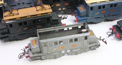 Lot 127 - Five French Hornby 0-4-0 electric locos,...