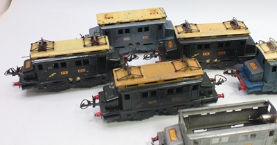 Lot 127 - Five French Hornby 0-4-0 electric locos,...