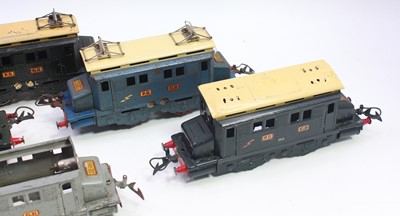 Lot 127 - Five French Hornby 0-4-0 electric locos,...