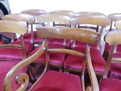 Lot 2320 - A set of ten early Victorian mahogany barback...
