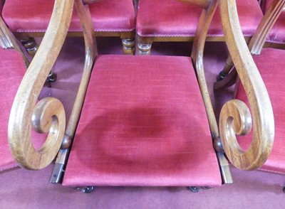 Lot 2320 - A set of ten early Victorian mahogany barback...