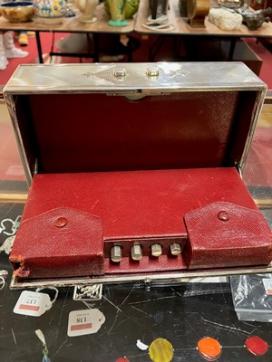 Lot 165 - An Art Deco chrome and enamelled inset games...