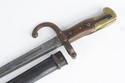 Lot 3315 - A French model 1874 Gras bayonet, the 52cm...