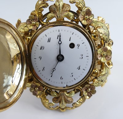 Lot 2134 - A Victorian pinchbeck bracelet / bangle watch,...