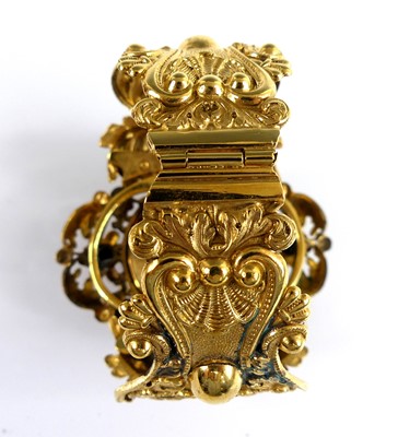 Lot 2134 - A Victorian pinchbeck bracelet / bangle watch,...