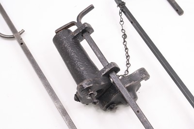 Lot 3536 - A 19th century wrought iron gamekeepers /...