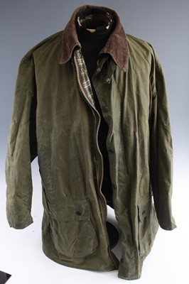 Lot 3509 - A gents Barbour Border waxed cotton jacket,...