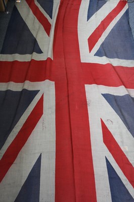 Lot 3448 - A large Union flag, of stitched cotton...