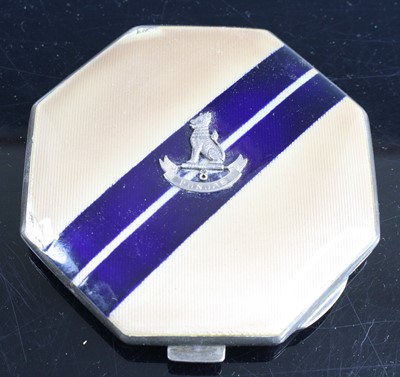 Lot 3430 - A George V ladies silver and enamelled powder...