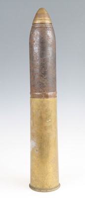 Lot 3436 - An inert WW I 18 Pr shell case with fuze,...