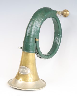 Lot 3528 - A German brass horn, the bell marked...
