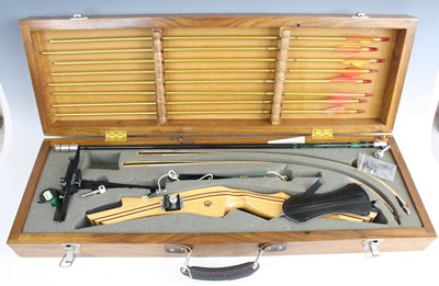 Lot 3522 - A Sam Wha Archery laminated glass limb archers...