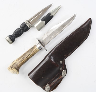 Lot 3435 - A mid-20th century Scottish Sgian Dubh, having...