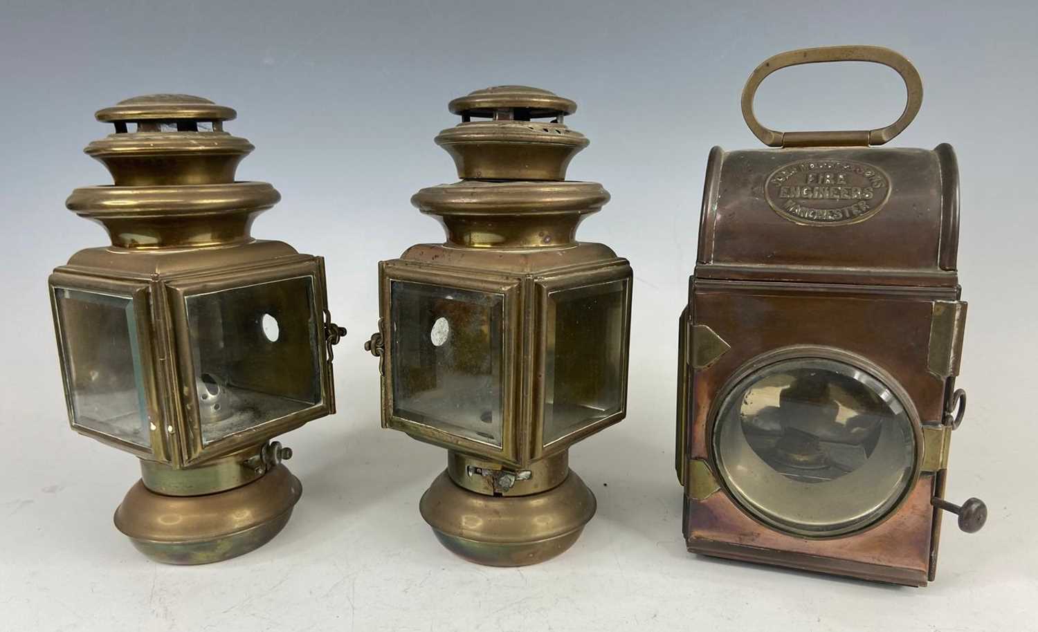 Lot 2942 - A collection of vintage car lamps, to include...