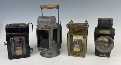 Lot 2942 - A collection of vintage car lamps, to include...