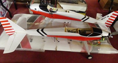 Lot 1548 - Two Wot Mk 2 4 radio controlled balsa wood and...
