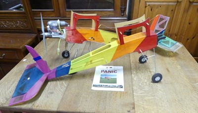 Lot 1555 - A quantity of Panic ARTF balsa wood kit built...