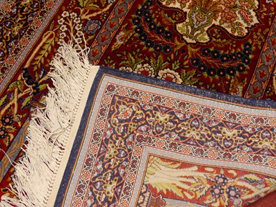 Lot 1165 - An Oriental Kashmir red ground Tree of Life...
